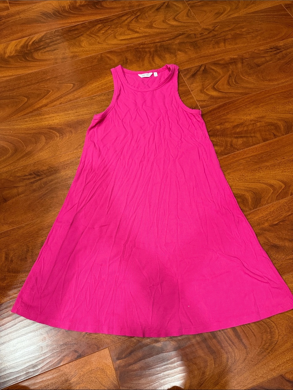 Reitmans Bright Pink Sleeveless Midi Swing Dress